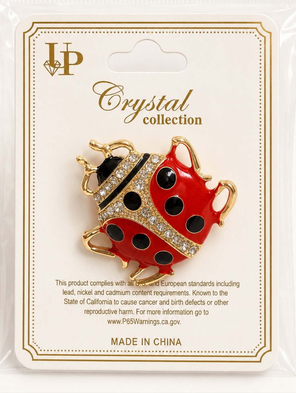 Women's Fashion Pin Jewelry Brooch Ladybug Gold
